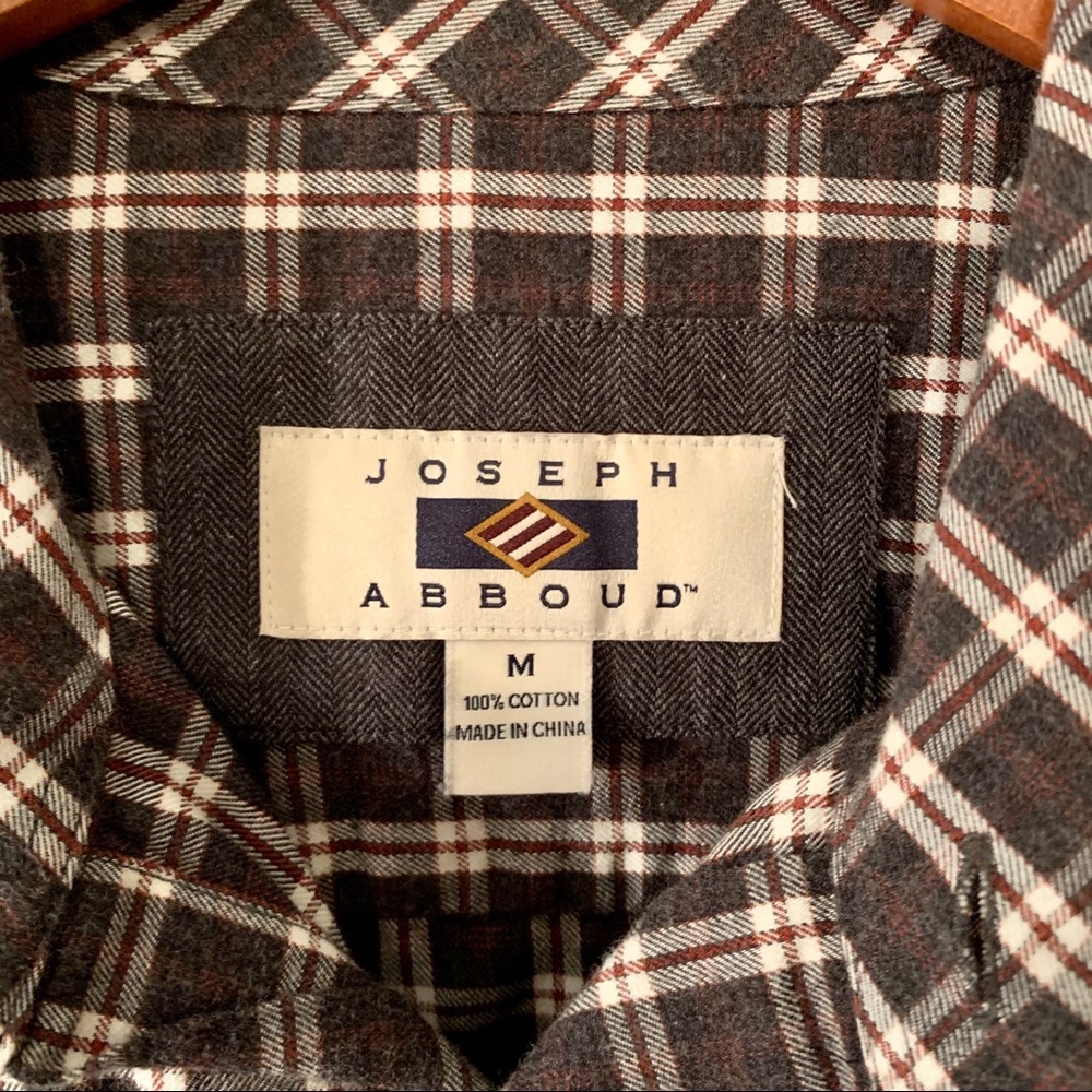 Joseph Abboud Button Down Flannel Shirt - Picture 3 of 3